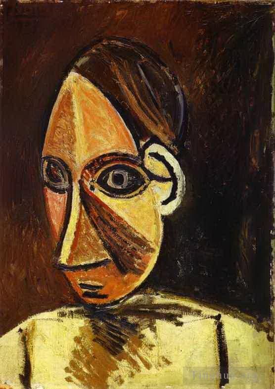 巴勃罗·毕加索 当代各类绘画作品 -  《女人头,1907》