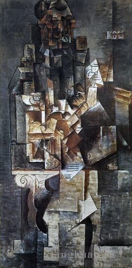 巴勃罗·毕加索 当代各类绘画作品 -  《吉他手,1912》