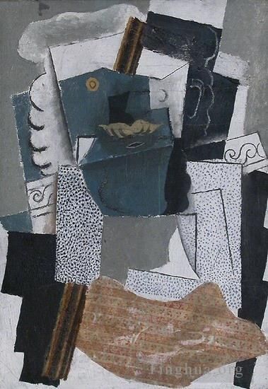 巴勃罗·毕加索 当代各类绘画作品 -  《小胡子男人,1914》