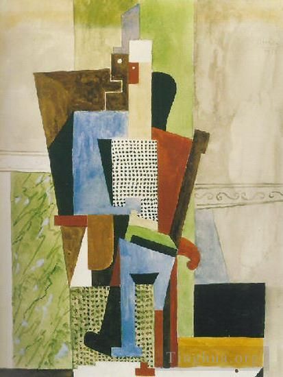 巴勃罗·毕加索 当代各类绘画作品 -  《男士阿西斯,1914》