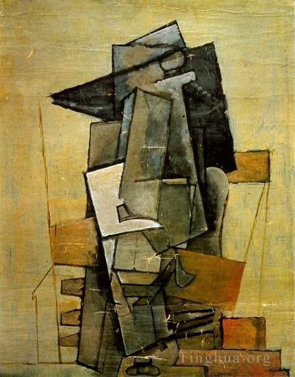 巴勃罗·毕加索 当代各类绘画作品 -  《男士阿西斯,1915》