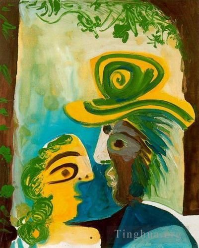 巴勃罗·毕加索 当代各类绘画作品 -  《男女情侣,1970》