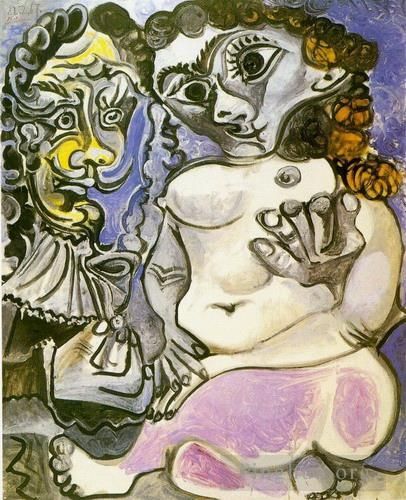 巴勃罗·毕加索 当代各类绘画作品 -  《男人与女人,1967》