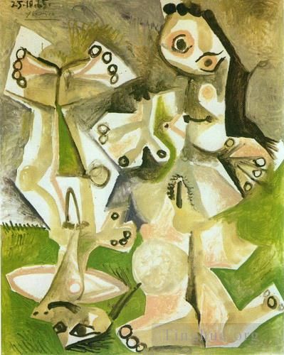 巴勃罗·毕加索 当代各类绘画作品 -  《男人与女人,1965》