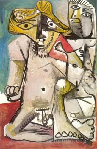 巴勃罗·毕加索 当代各类绘画作品 -  《男人与女人,1971》