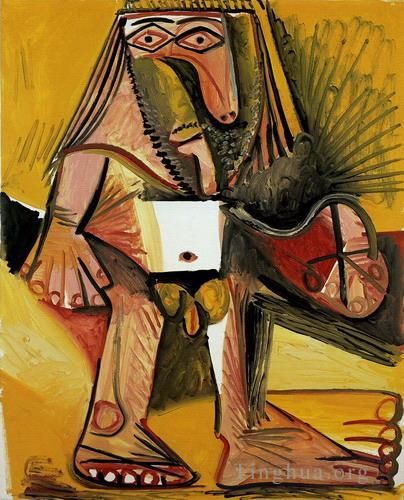 巴勃罗·毕加索 当代各类绘画作品 -  《1971,年首次亮相的男士》