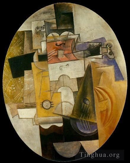 巴勃罗·毕加索 当代各类绘画作品 -  《乐器,1912》