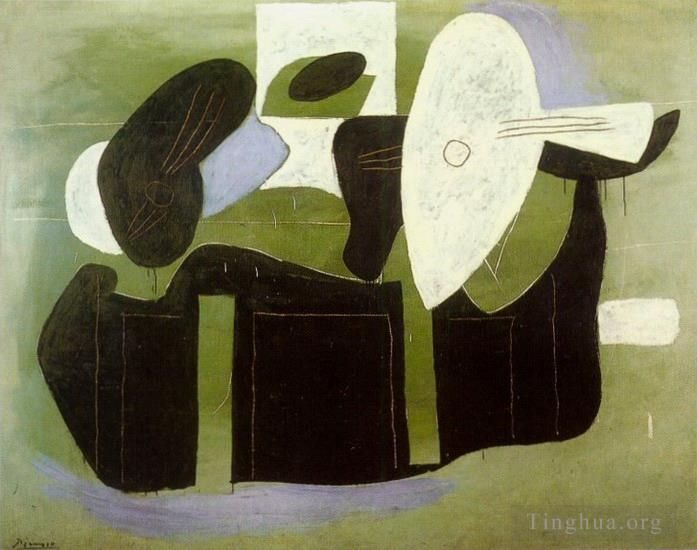 巴勃罗·毕加索 当代各类绘画作品 -  《桌上音乐乐器,1926》
