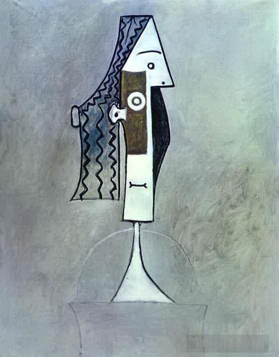 巴勃罗·毕加索 当代各类绘画作品 -  《杰奎琳·罗克,1957》