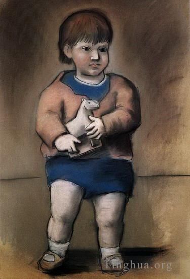 巴勃罗·毕加索 当代各类绘画作品 -  《保罗的小孩子,1923》