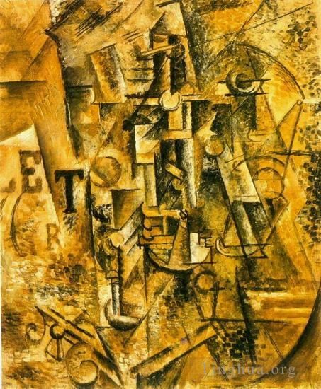 巴勃罗·毕加索 当代各类绘画作品 -  《朗姆酒,1911》