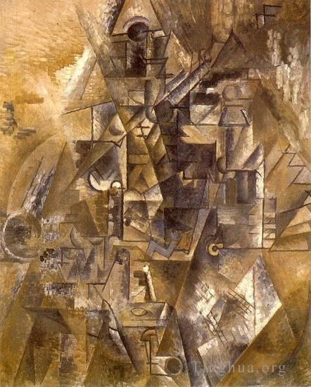巴勃罗·毕加索 当代各类绘画作品 -  《单簧管,1911》