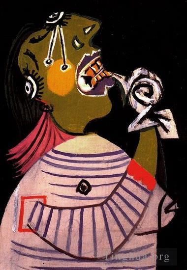 巴勃罗·毕加索 当代各类绘画作品 -  《美丽的女人,14,1937》