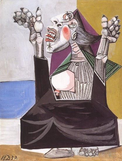 巴勃罗·毕加索 当代各类绘画作品 -  《恳求者,1937》