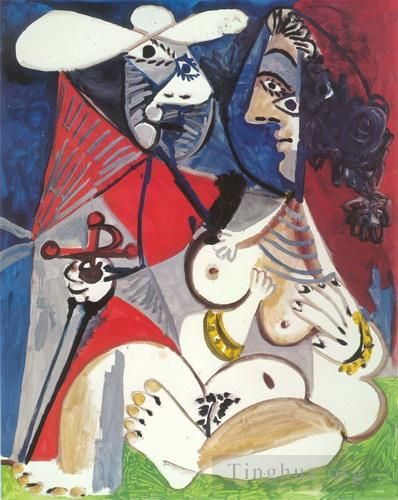 巴勃罗·毕加索 当代各类绘画作品 -  《《斗牛士与女人》2,1970》