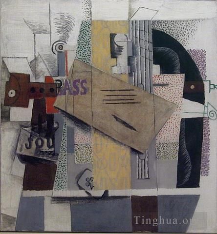 巴勃罗·毕加索 当代各类绘画作品 -  《小提琴,1914》