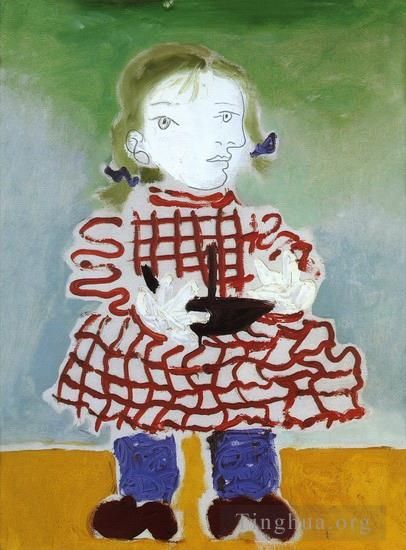 巴勃罗·毕加索 当代各类绘画作品 -  《玛雅和胭脂,1938》
