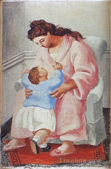 巴勃罗·毕加索 当代各类绘画作品 -  《纯粹和孩子,2,1921》