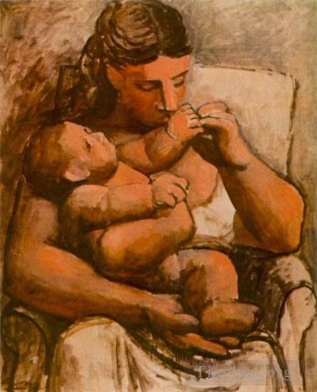 巴勃罗·毕加索 当代各类绘画作品 -  《纯粹和孩子1905》