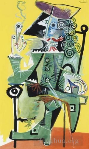 巴勃罗·毕加索 当代各类绘画作品 -  《火枪手,3,1968》