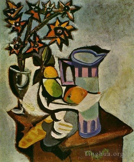 巴勃罗·毕加索 当代各类绘画作品 -  《自然死亡,2,1918》