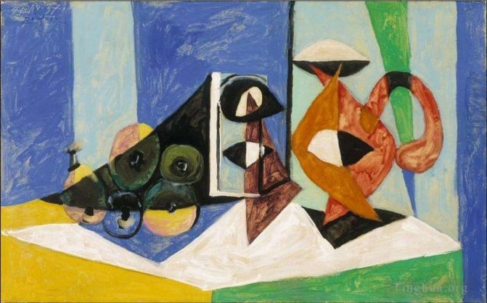 巴勃罗·毕加索 当代各类绘画作品 -  《自然死亡,3,1937》
