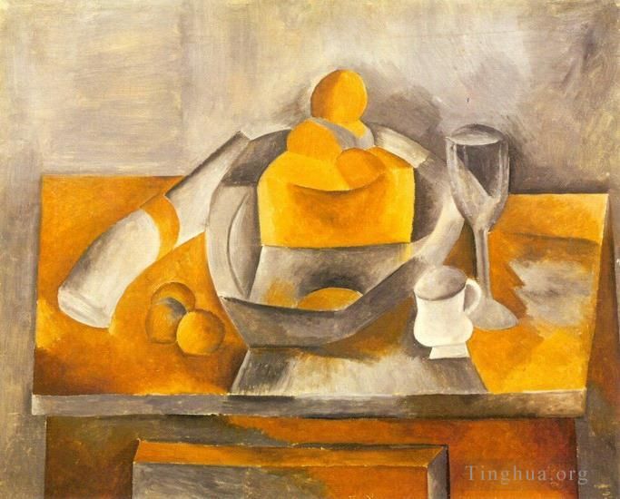 巴勃罗·毕加索 当代各类绘画作品 -  《自然奶油蛋糕,1909》