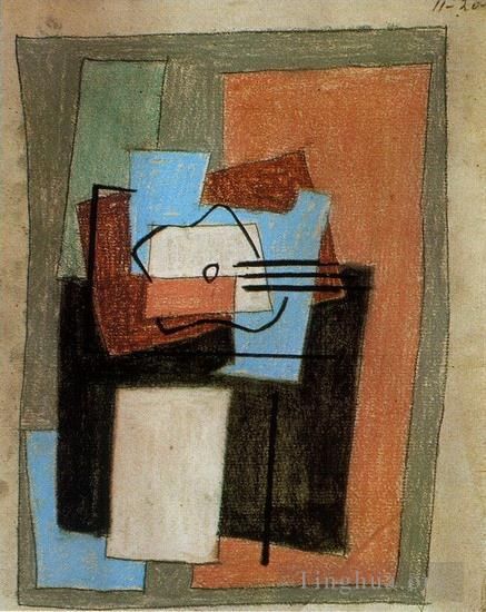 巴勃罗·毕加索 当代各类绘画作品 -  《吉他之歌,1920》