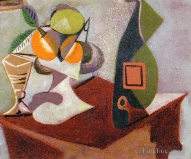 巴勃罗·毕加索 当代各类绘画作品 -  《Nature,morte,au,citron,et,aux,橙子,1936》