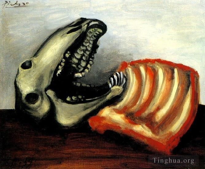 巴勃罗·毕加索 当代各类绘画作品 -  《木桐鹤自然之死,1939》