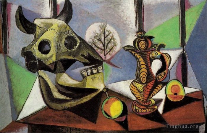 巴勃罗·毕加索 当代各类绘画作品 -  《牛头鹤自然死亡,1939》