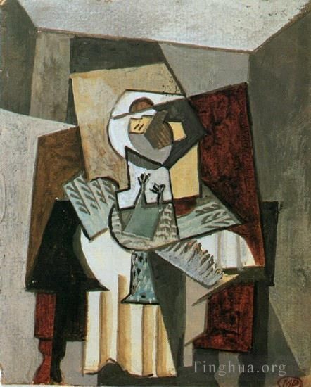 巴勃罗·毕加索 当代各类绘画作品 -  《鸽子自然死亡,1919》