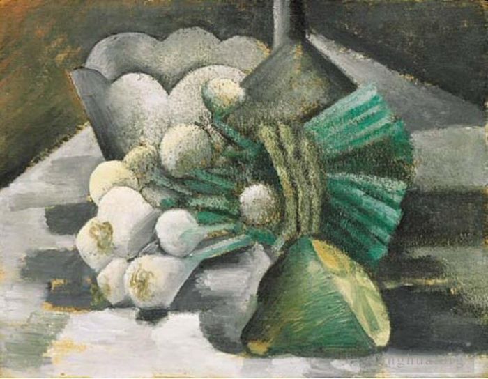 巴勃罗·毕加索 当代各类绘画作品 -  《自然,morte,aux,oignons,1908》