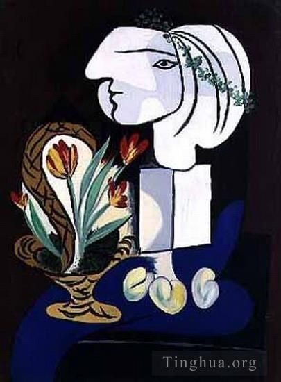 巴勃罗·毕加索 当代各类绘画作品 -  《自然之死郁金香,1932》