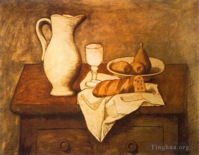 巴勃罗·毕加索 当代各类绘画作品 -  《自然死亡,1921》