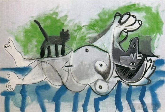 巴勃罗·毕加索 当代各类绘画作品 -  《沙发与聊天,IV,1964》