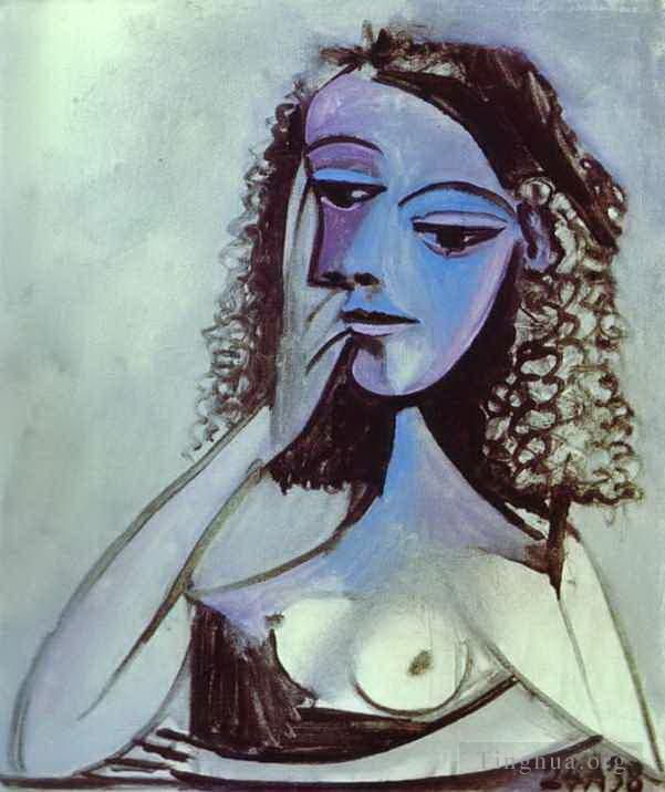 巴勃罗·毕加索 当代各类绘画作品 -  《努施·艾吕雅,1938》