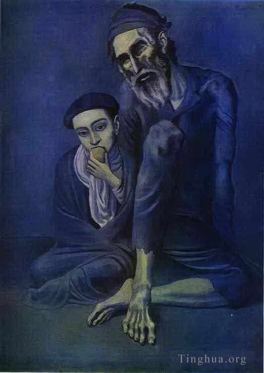 巴勃罗·毕加索 当代各类绘画作品 -  《老犹太人,1903》