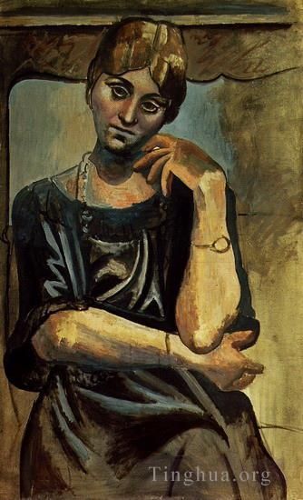 巴勃罗·毕加索 当代各类绘画作品 -  《奥尔加·科赫洛娃,1917》