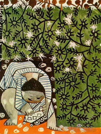 巴勃罗·毕加索 当代各类绘画作品 -  《帕洛玛·乔安特·阿韦克·卡米恩,1953》