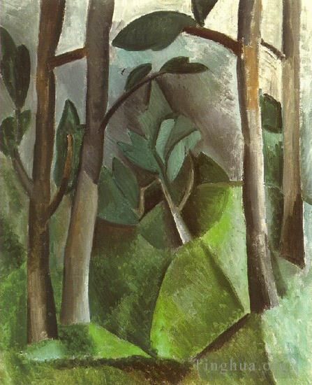巴勃罗·毕加索 当代各类绘画作品 -  《风景1908》