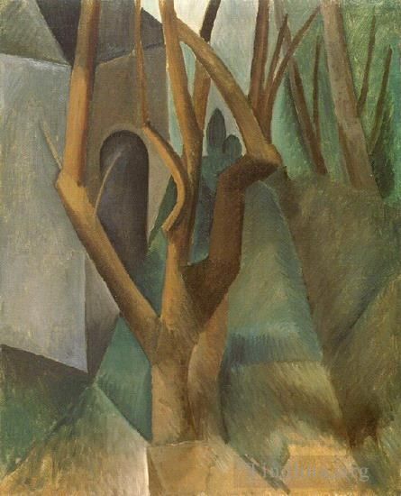 巴勃罗·毕加索 当代各类绘画作品 -  《风景,2,1908》