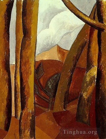 巴勃罗·毕加索 当代各类绘画作品 -  《风景,5,1908》