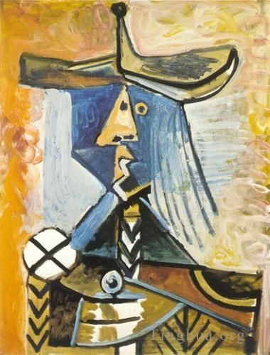 巴勃罗·毕加索 当代各类绘画作品 -  《人物,1971》