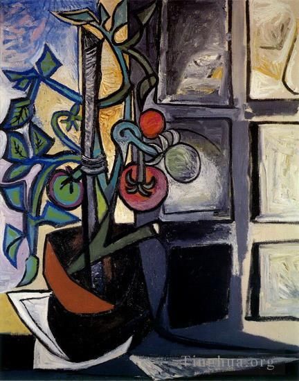 巴勃罗·毕加索 当代各类绘画作品 -  《番茄植物,1944》