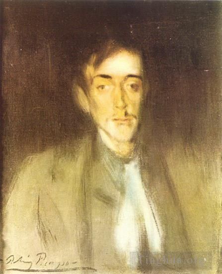 巴勃罗·毕加索 当代各类绘画作品 -  《安吉尔·F·德·索托肖像,1899》