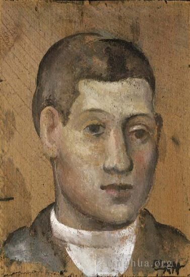 巴勃罗·毕加索 当代各类绘画作品 -  《青年人肖像,1915》