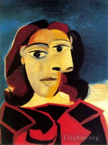 巴勃罗·毕加索 当代各类绘画作品 -  《多拉·玛尔肖像,6,1937》