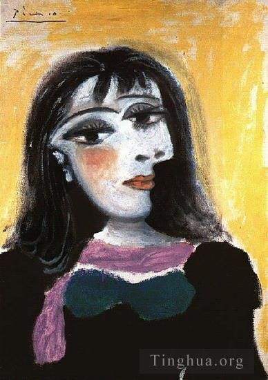 巴勃罗·毕加索 当代各类绘画作品 -  《多拉·玛尔肖像,8,1937》