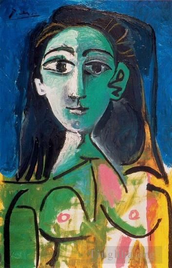 巴勃罗·毕加索 当代各类绘画作品 -  《杰奎琳肖像,1956》